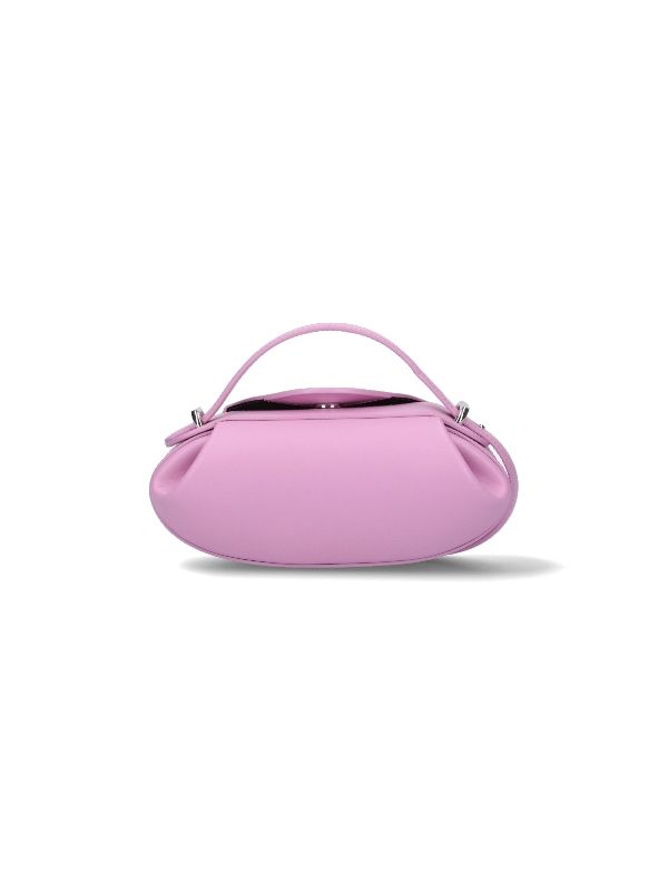 Pink Leather Dinner Roll Bag