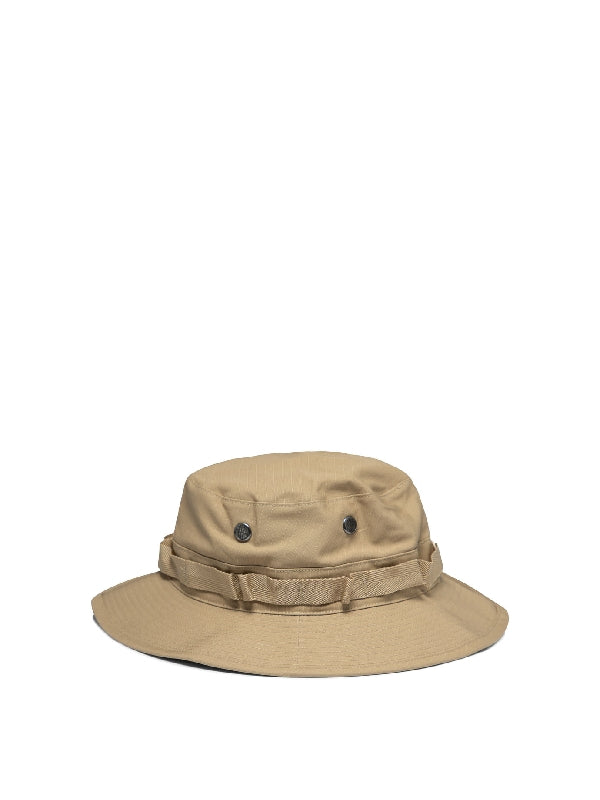 Drawstring Cotton Bucket Hat