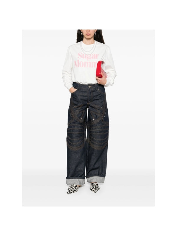 Graphic Print Long-Sleeve Top