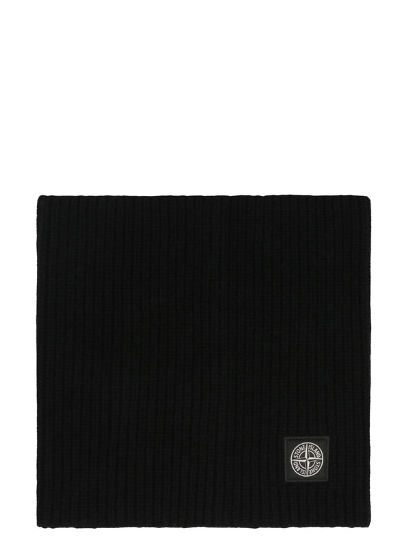 Stone Island Black Wool Mufflers