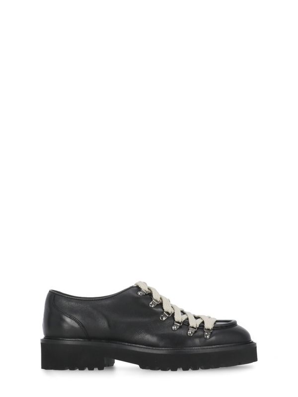 Black Leather Derby Shoes