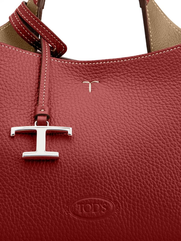 Tod'S Burgundy Tote Bag