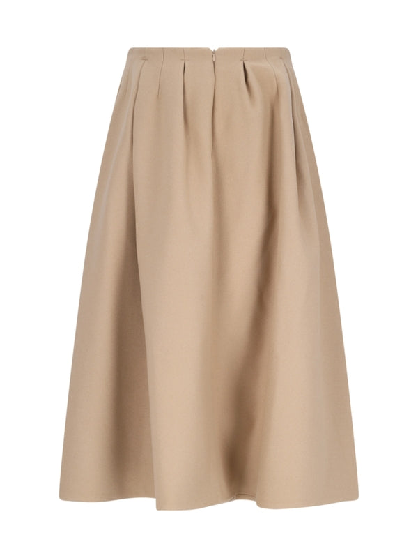 Wool Cashmere Midi Skirt - Jente