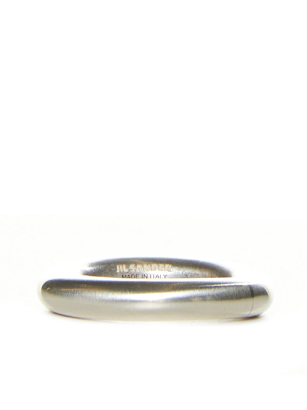 Engraved Logo Silver Ring