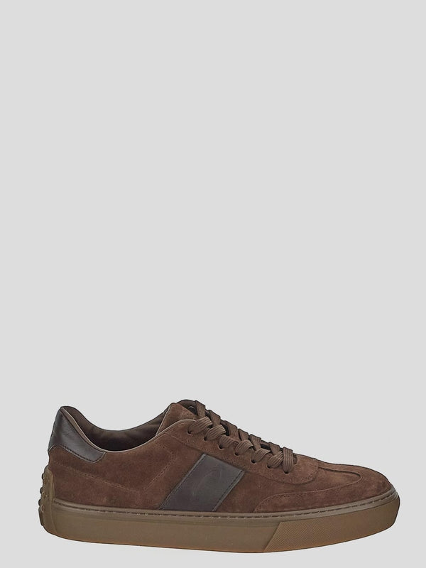 Brown Leather Low-top Sneakers