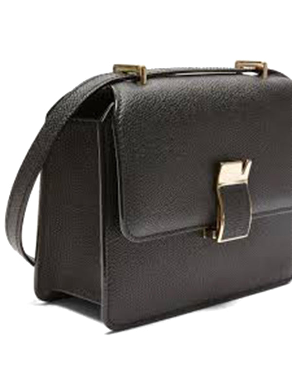 Black Calfskin Shoulder Bag