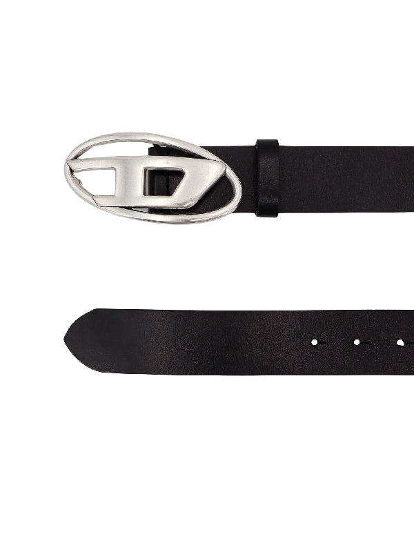 B 1DR Logo Buckle Leather Belt