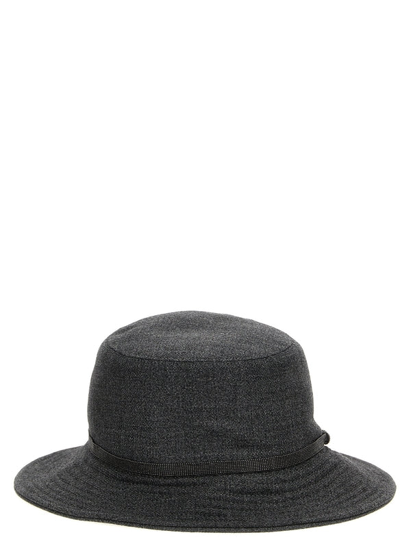 Monili Detail Wool Fedora