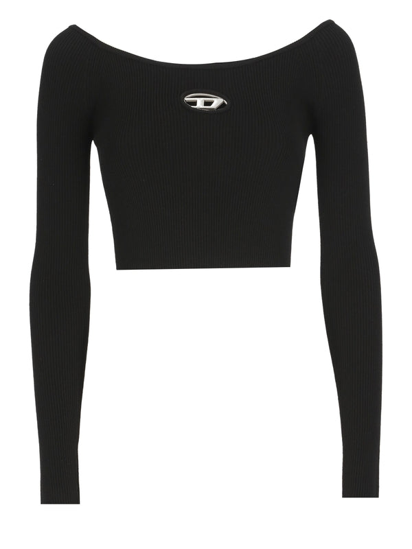 Vera Logo Crop Long Sleeve Top