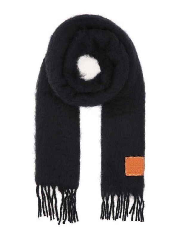 徽标贴片马海毛羊毛围巾