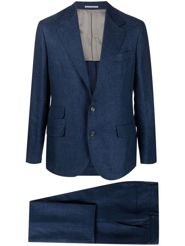 Single Breasted Linen Wool Suit