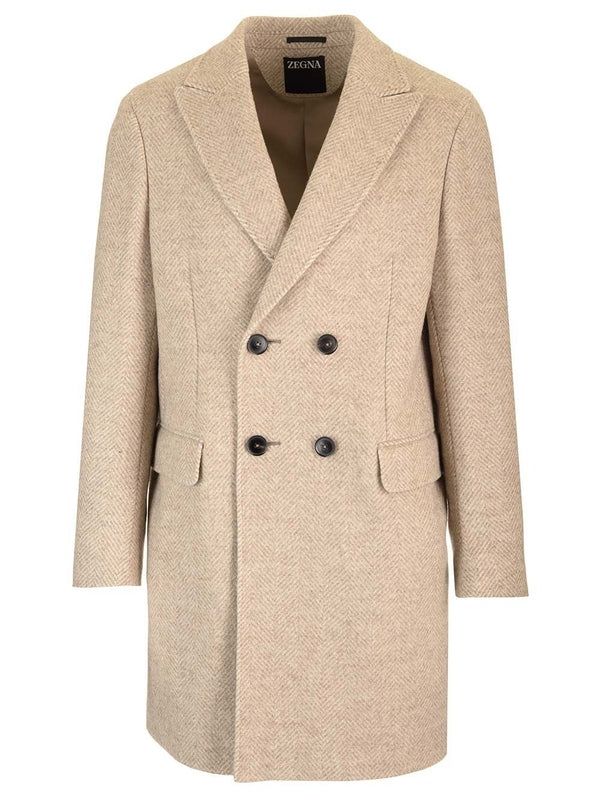 羊毛羊绒双排扣大衣