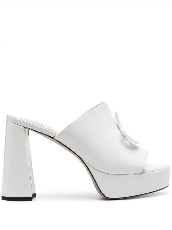 Betina Vermilion Logo Detail Sandal Heel