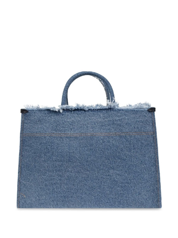 In&Out MM Logo Denim Tote Bag