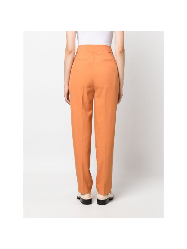 Pleats Detail Straight Pants