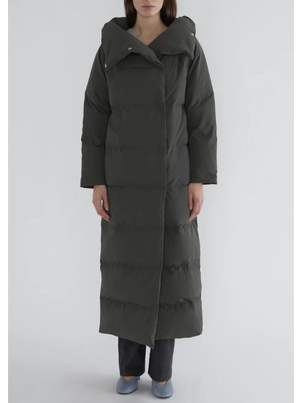 Long Pruit High-Neck Padded Jacket