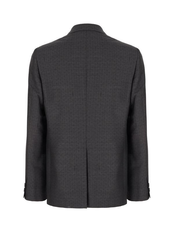 Back Slit Single Breasted Wool
  Jacket