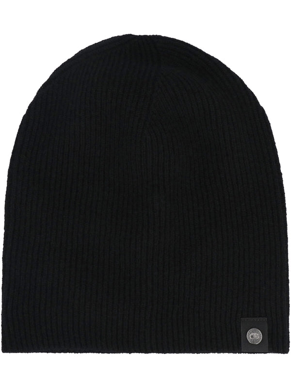 Logo Rib Wool Cashmere Beanie