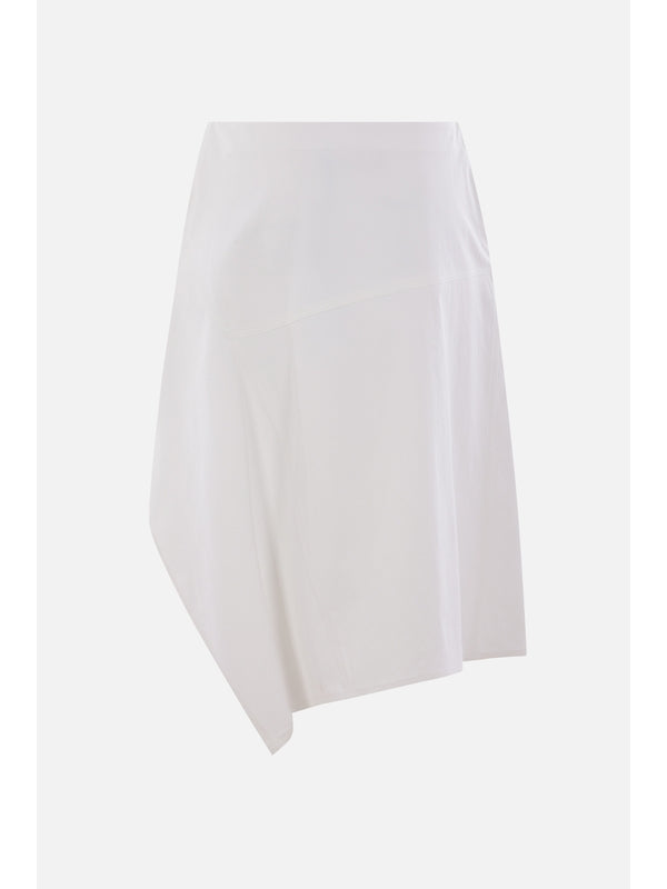 Asymmetric Cotton Blend Skirt