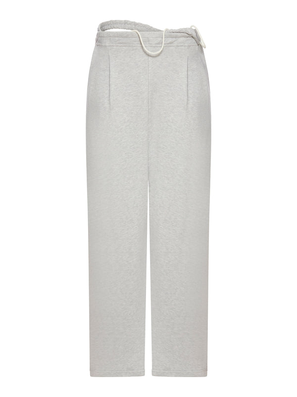 Belt Loop Detail Pleated Sweatpants