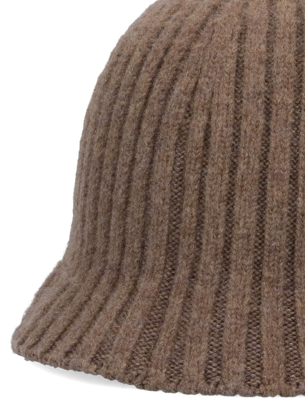 Cashmere Blend Ribbed Bucket Hat