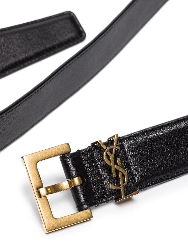 Cassandra Logo Calfskin Belt