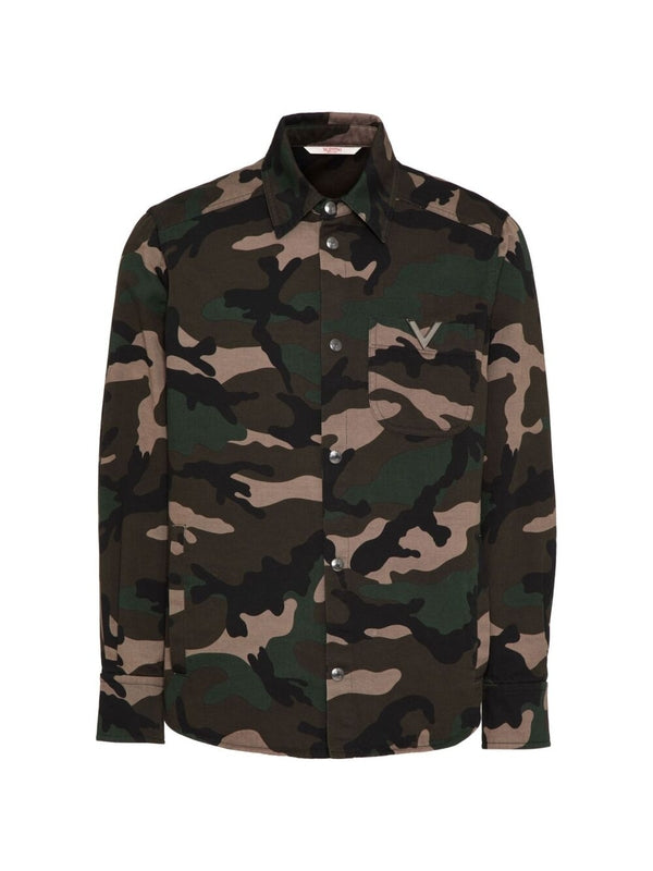 VALENTINO - V Logo Camouflage Jacket - Jente