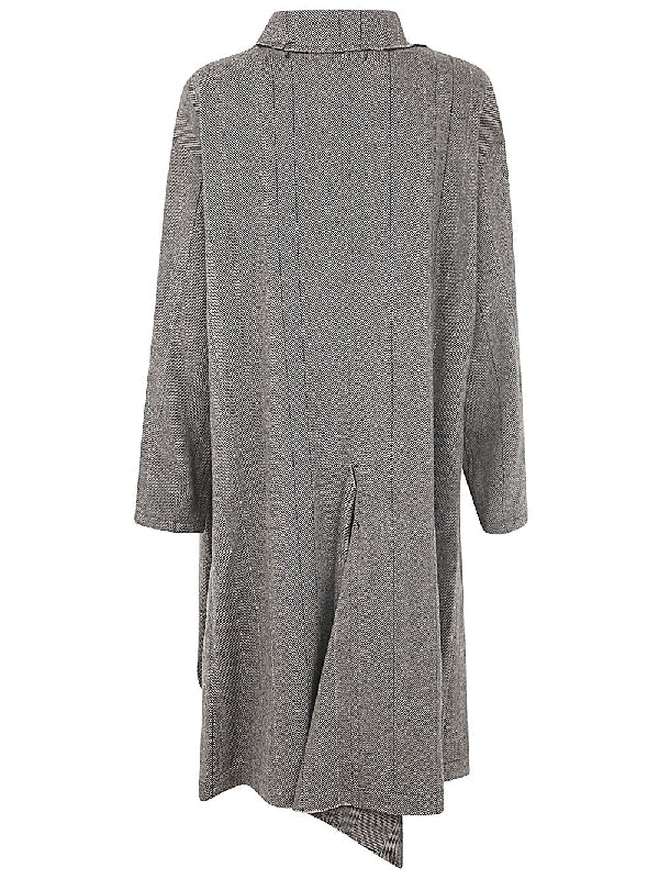 Herringbone Drape Panel Coat