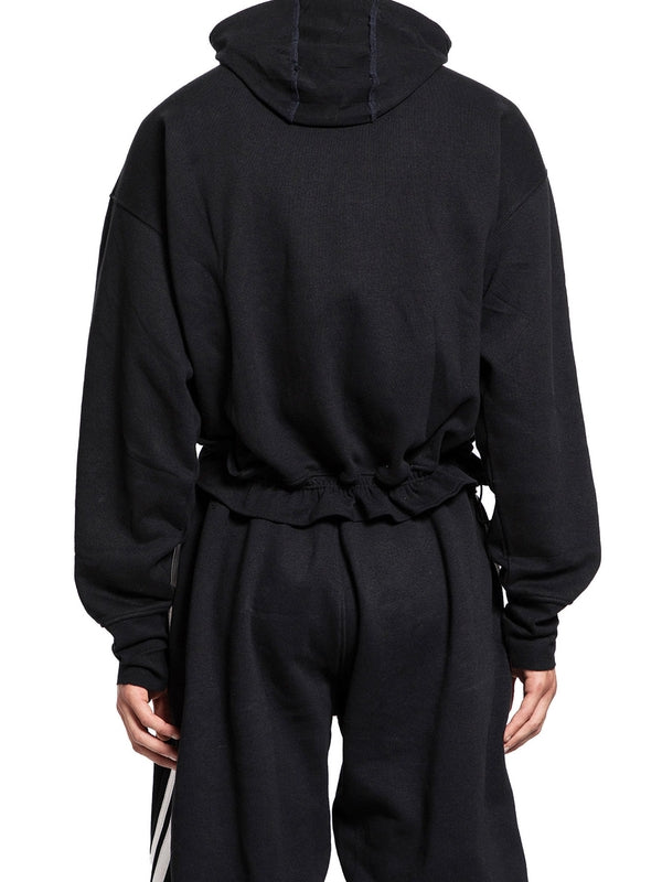 Toggle Cropped Hoodie Zip-Up