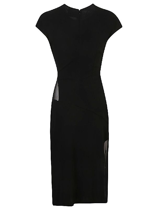 4G Mesh Insert Slit Dress