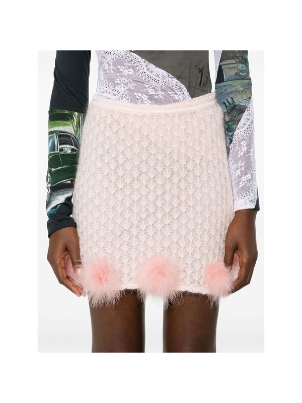 Embellished Detail Knit Skirt