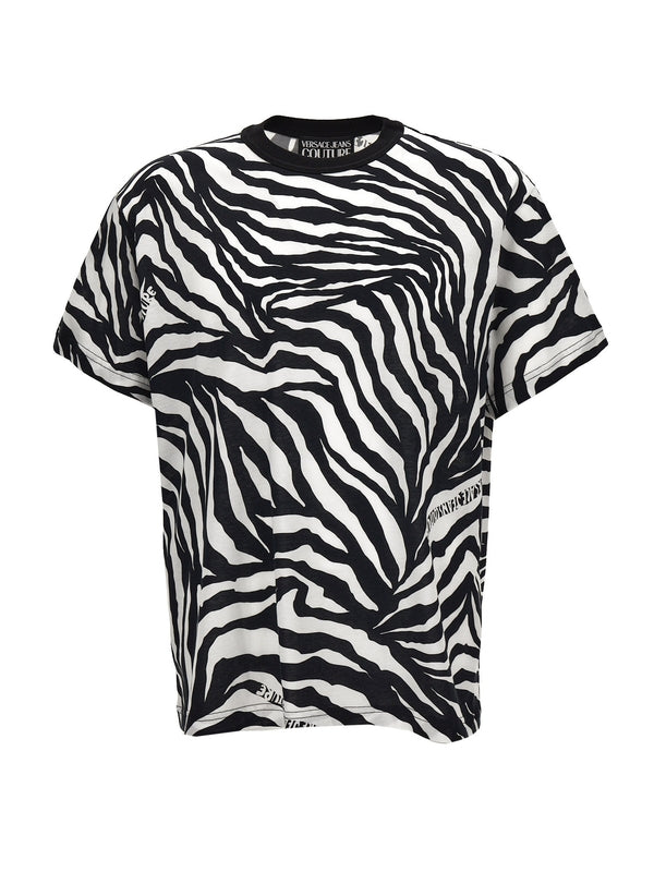 Zebra Pattern Cotton Short-Sleeve T-Shirt