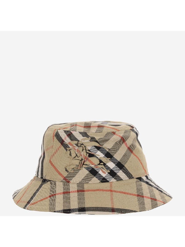 EKD Logo Embroidery Check Bucket Hat