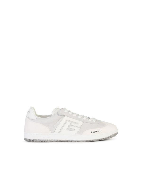 BALMAIN - Swan Logo Suede Sneakers - Jente