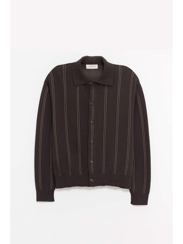 Formal Striped Cotton Cardigan