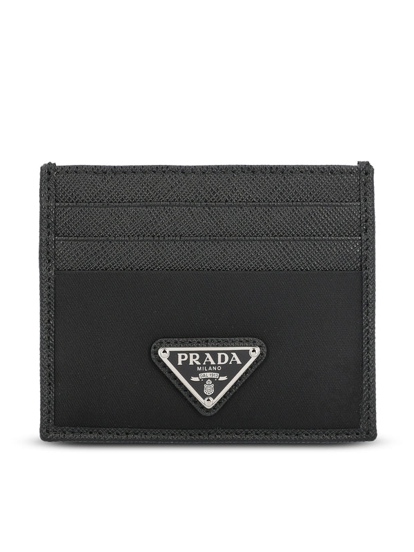 Triangle Logo Nylon Card Wallet