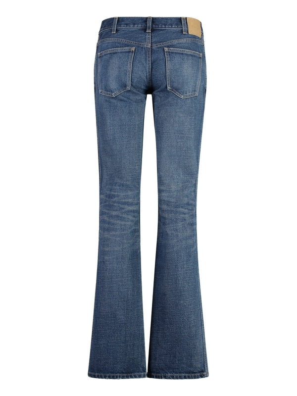 Back Logo Patch Flare Denim Pants