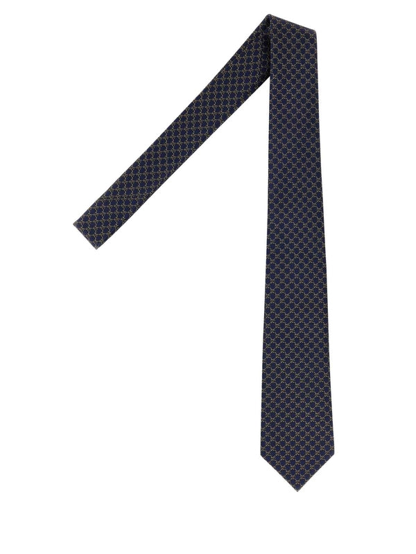 GG Logo Pattern Silk Tie