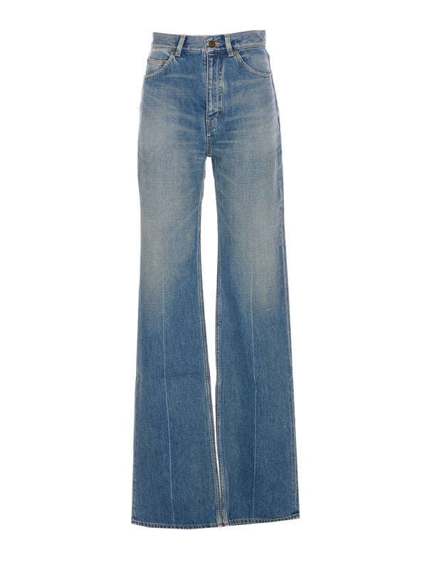 70s Back Logo Patch Cotton Denim Pants