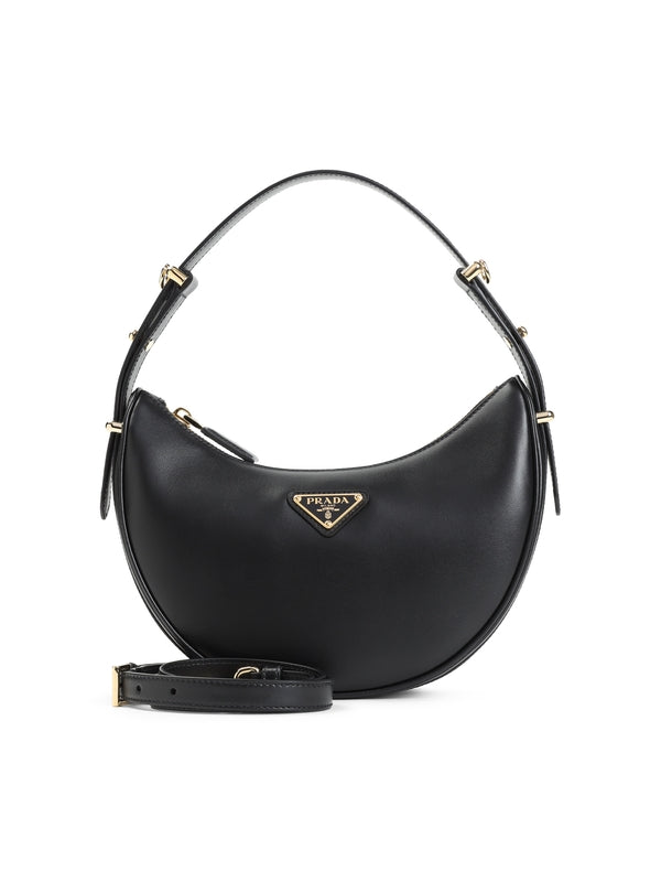 Arque Triangle Logo Calfskin Shoulder Bag