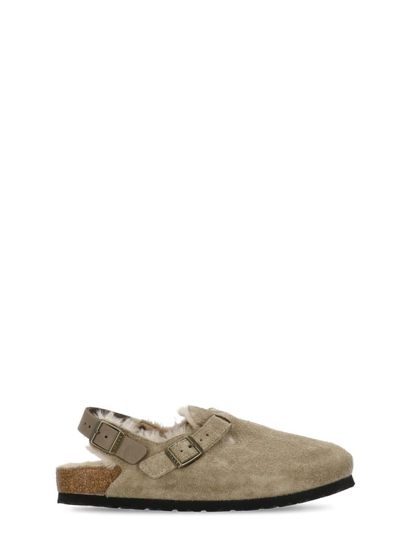 Tokio Shearling Suede Leather Sandals