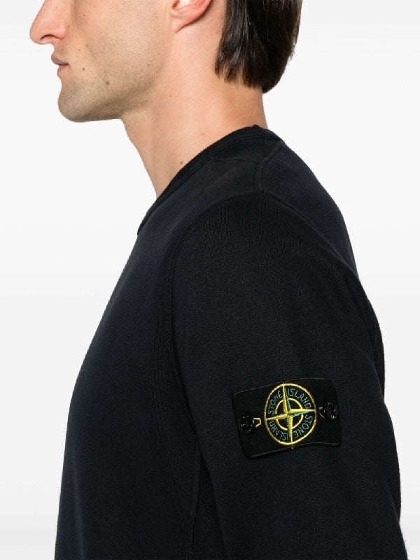 Woven Patch Cotton Sweatshirt