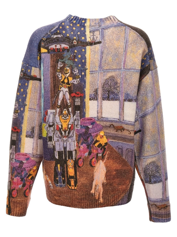 All-Over Graphic Printing Knit