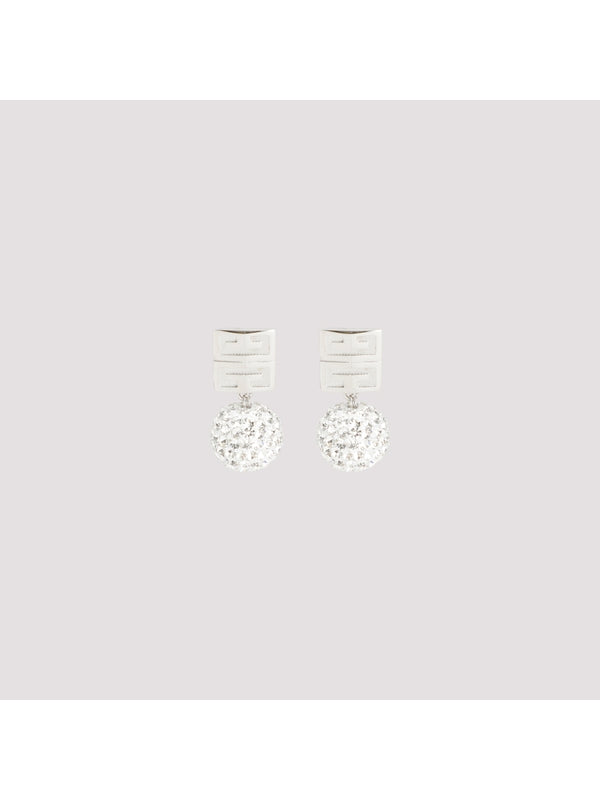 4G Logo Crystal Embellished Earrings