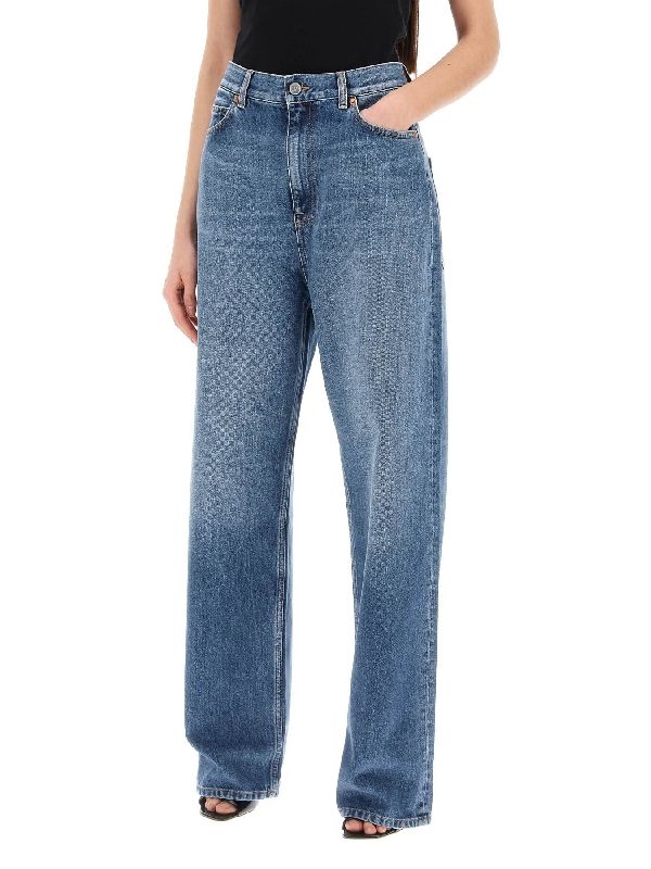 Wide Wash Denim Pants - Jente