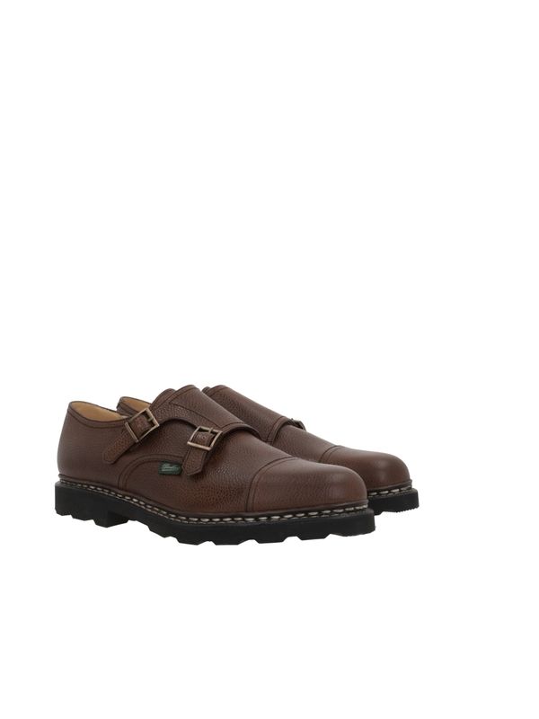 William Leather Monk Strap Shoes