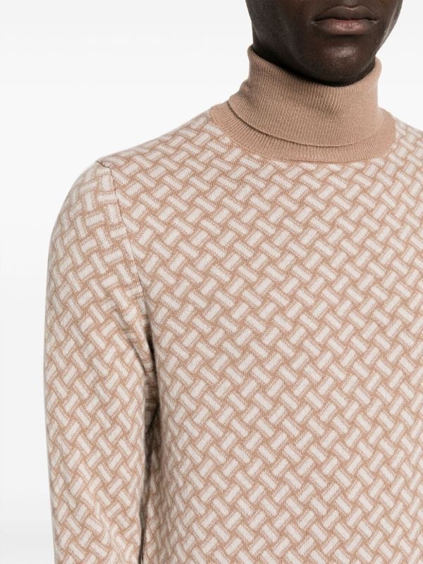 Allover Pattern Cashmere Knit