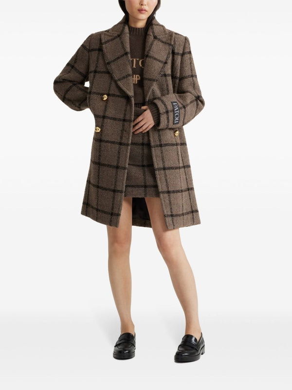 Double-Breasted Wool Blend Coat
