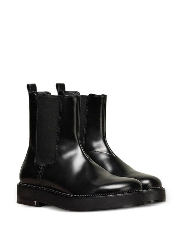 Black Leather Chelsea Boots