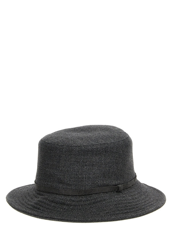 Monili Detail Wool Fedora